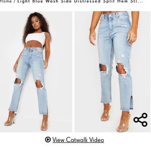 Pretty little thing ripped jeans